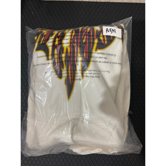 Men's VLONE Hoodie L White Black Yellow "Legends Never Die" - Picture 6 of 6